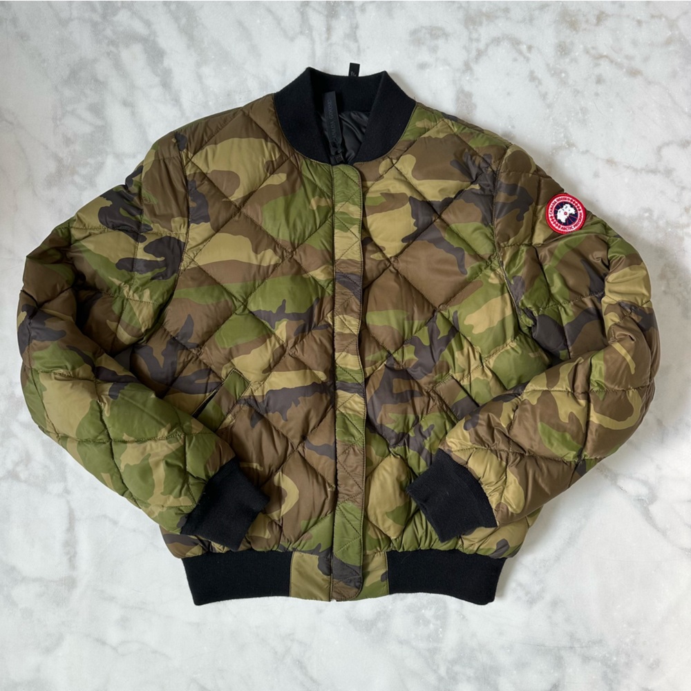 Canada Goose North Shore Reversible Camo Black Bomber Jacket Camouflage Puffer M